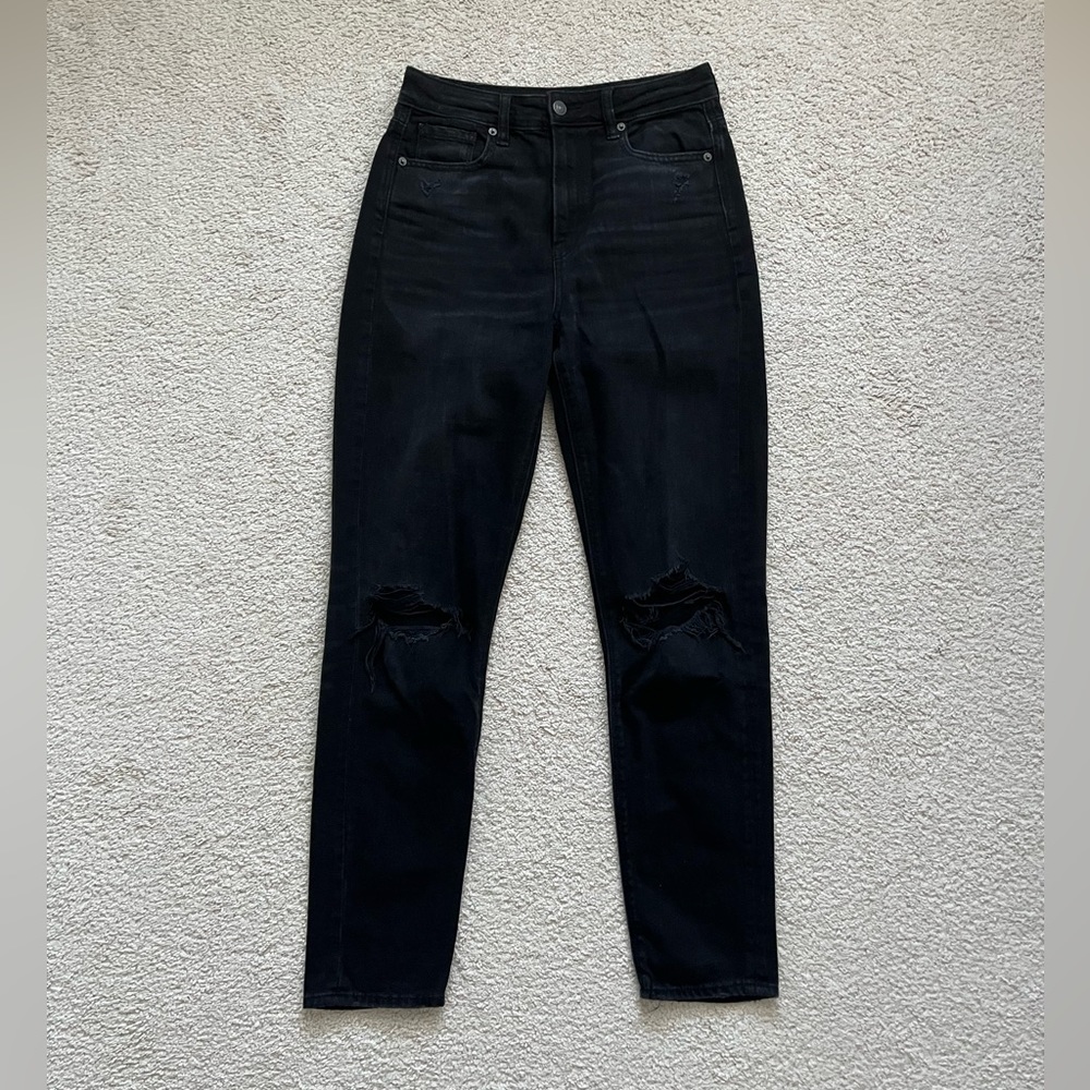 Black American Eagle Mom Jeans